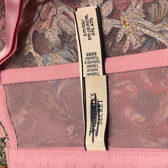 New! Victoria's Secret Floral Embroidery Cap Sleeve Corset 16131 - Picture 10 of 15